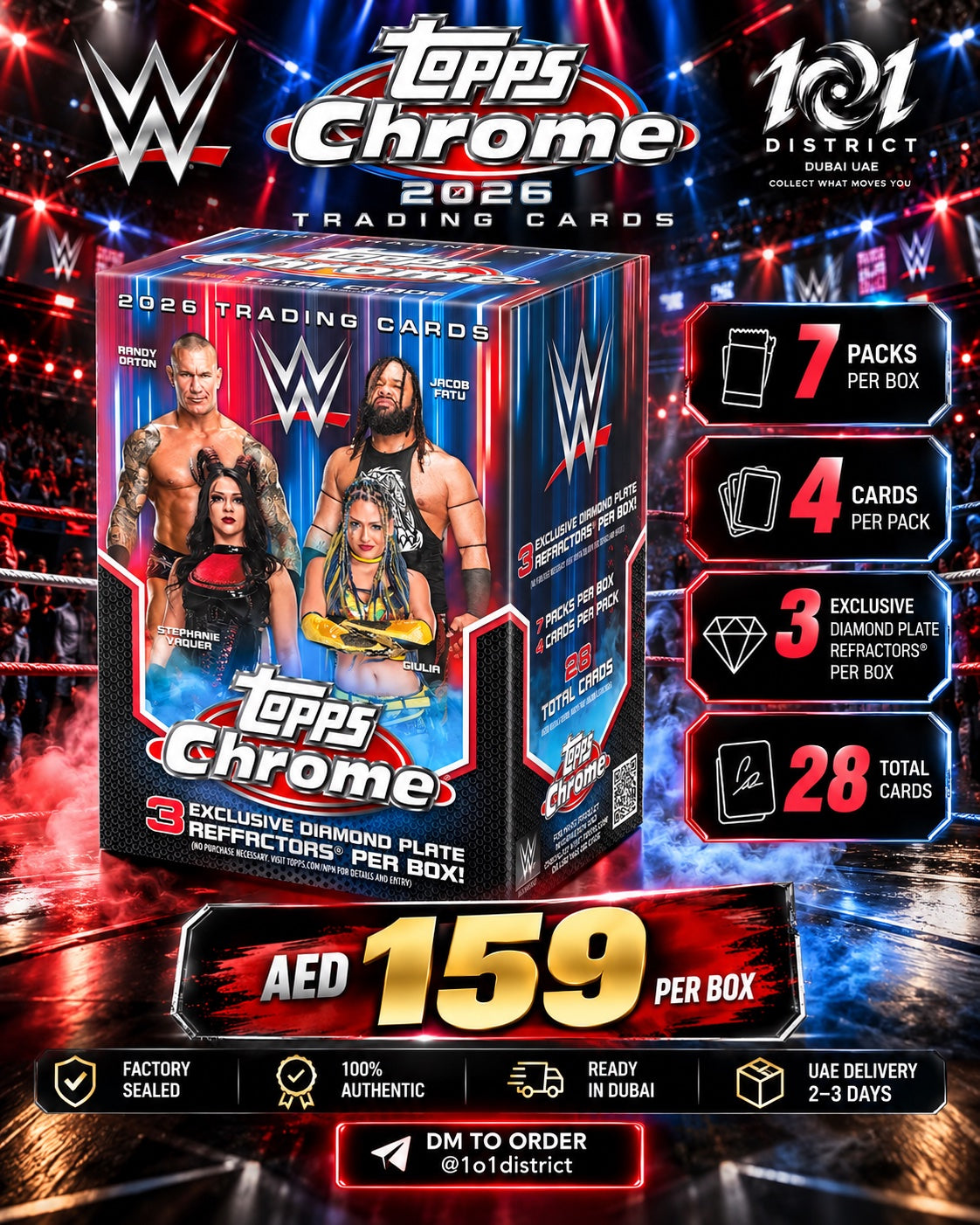 TOPPS CHROME WWE — VALUE BOX 2026