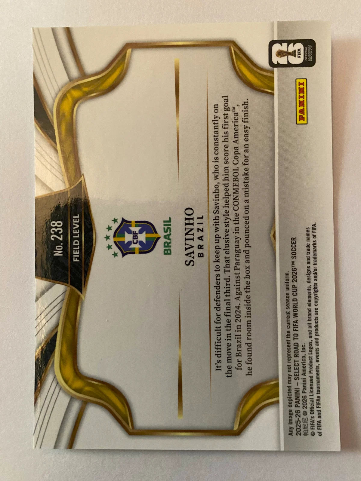 2025-26 Panini Select Road to FIFA World Cup - #238 Savinho