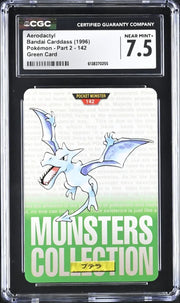 Aerodactyl (Green) (JP) 142 (BANDAI Pokemon Carddass) — CGC 7.5