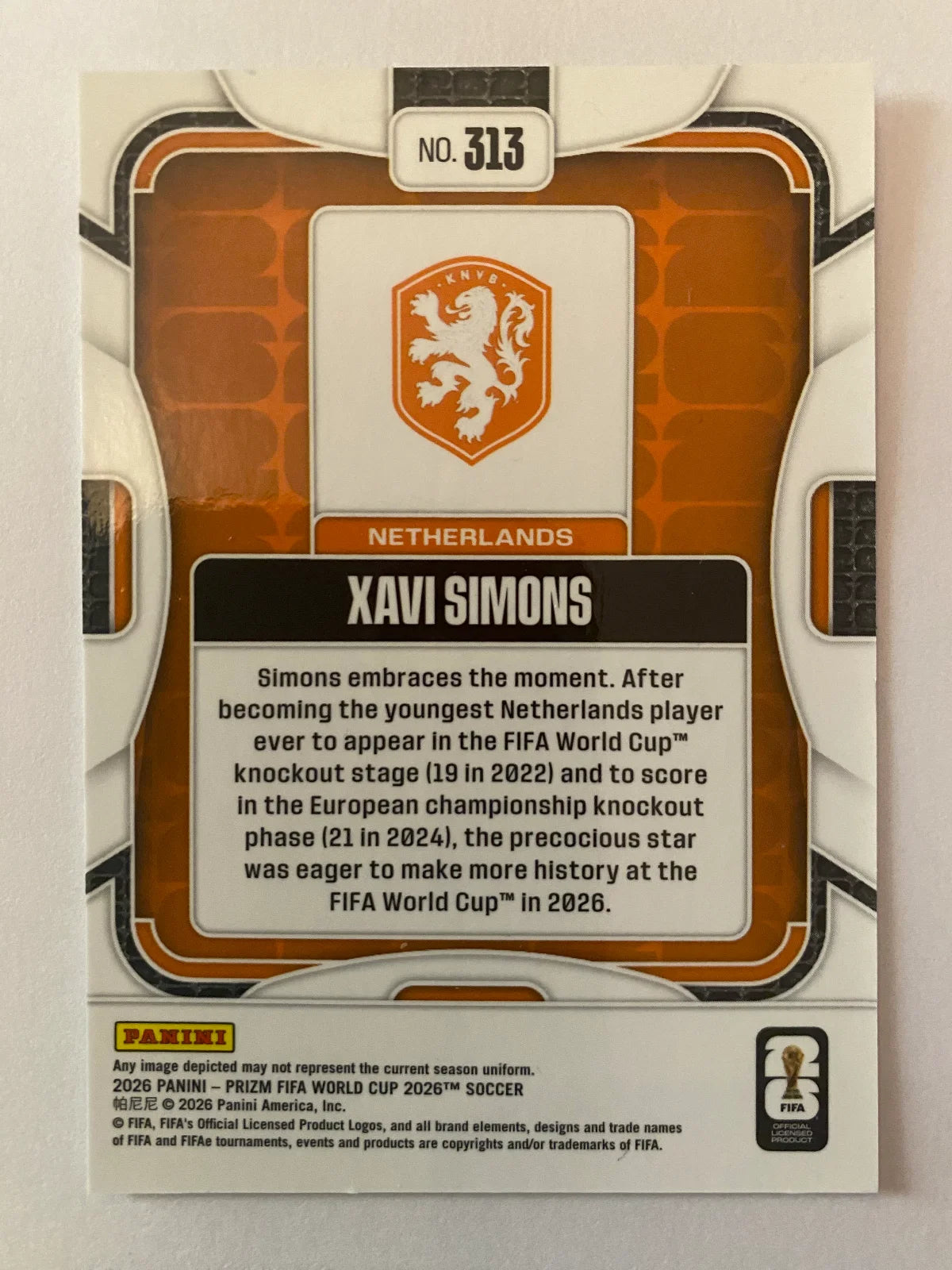 2026 Panini Prizm FIFA World Cup - #313 Xavi Simons