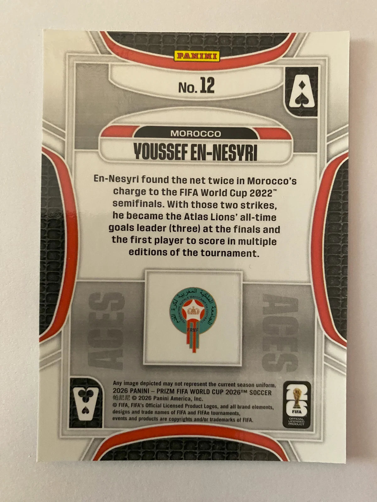 2026 Panini Prizm FIFA World Cup - Aces #12 Youssef En-Nesyri