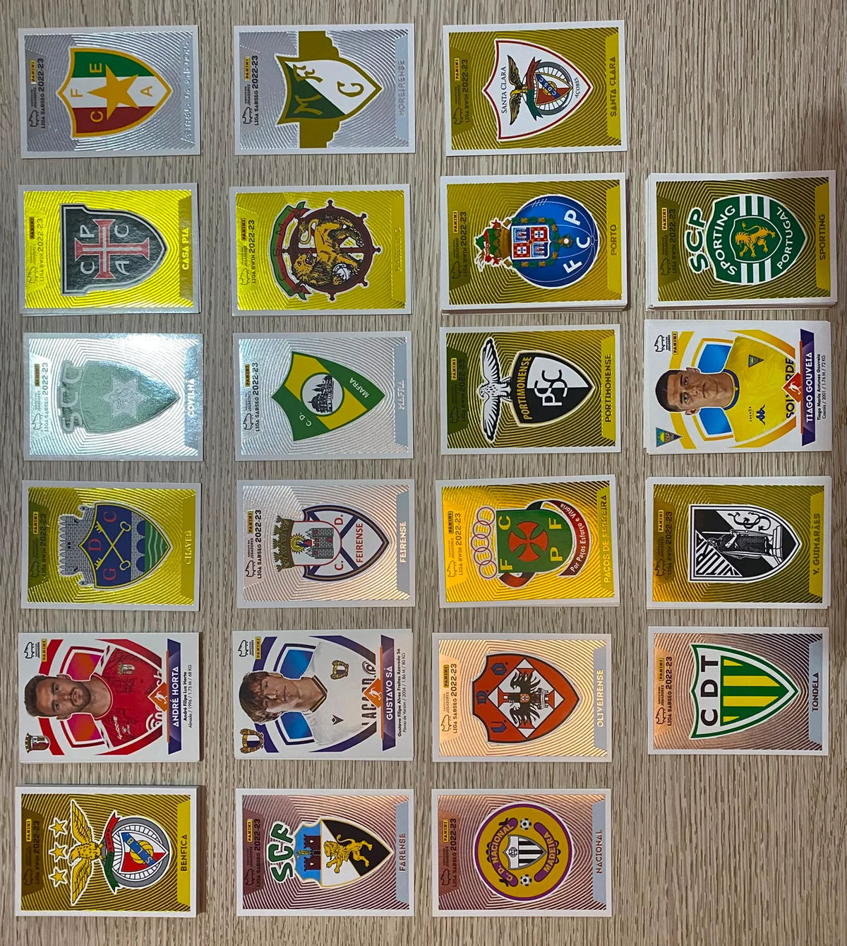 2022-23 Panini Portugal Futebol Stickers Bundle (90+ stickers) - 20% set completion