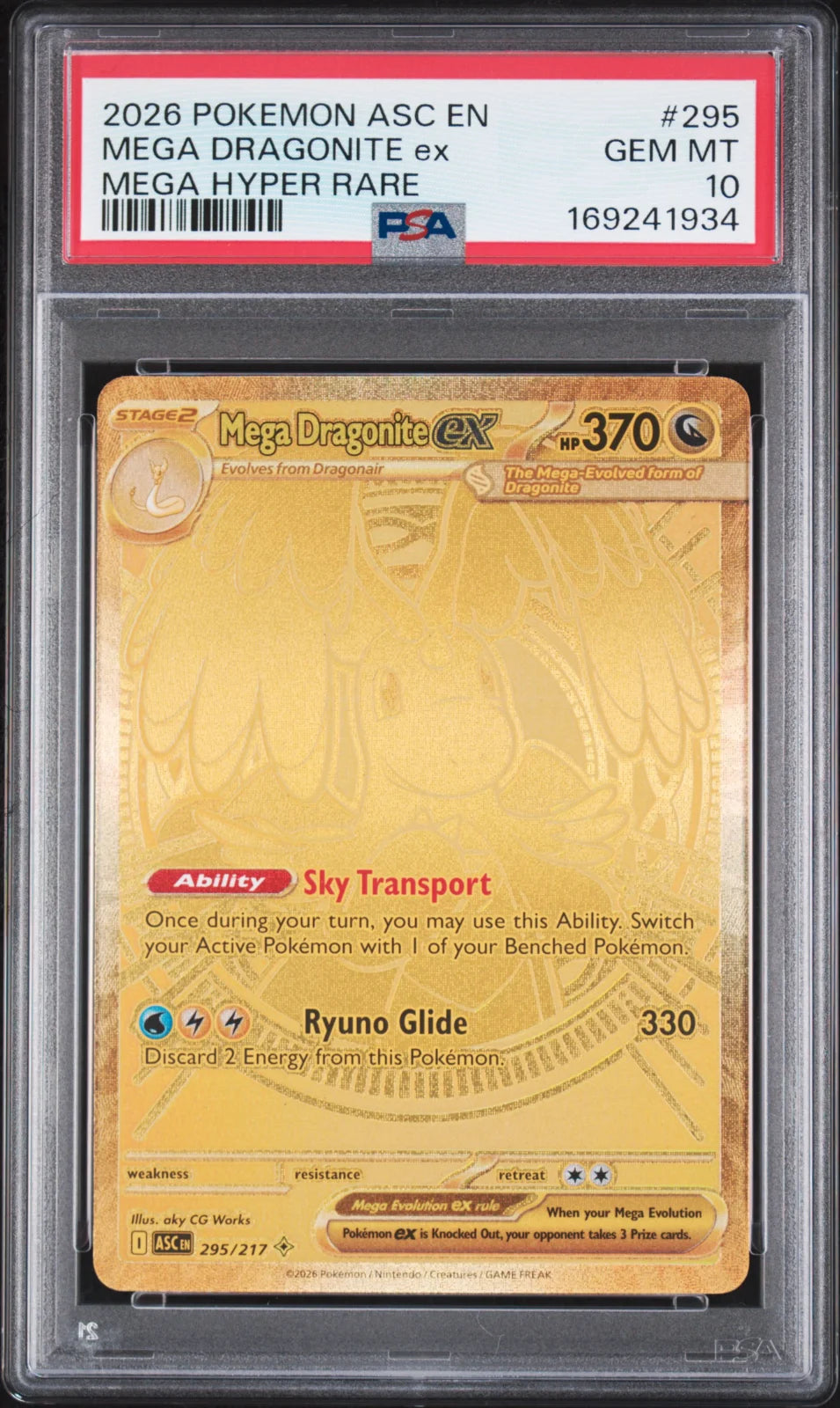 Mega Dragonite ex 295/217 (Ascended Heroes) — PSA 10