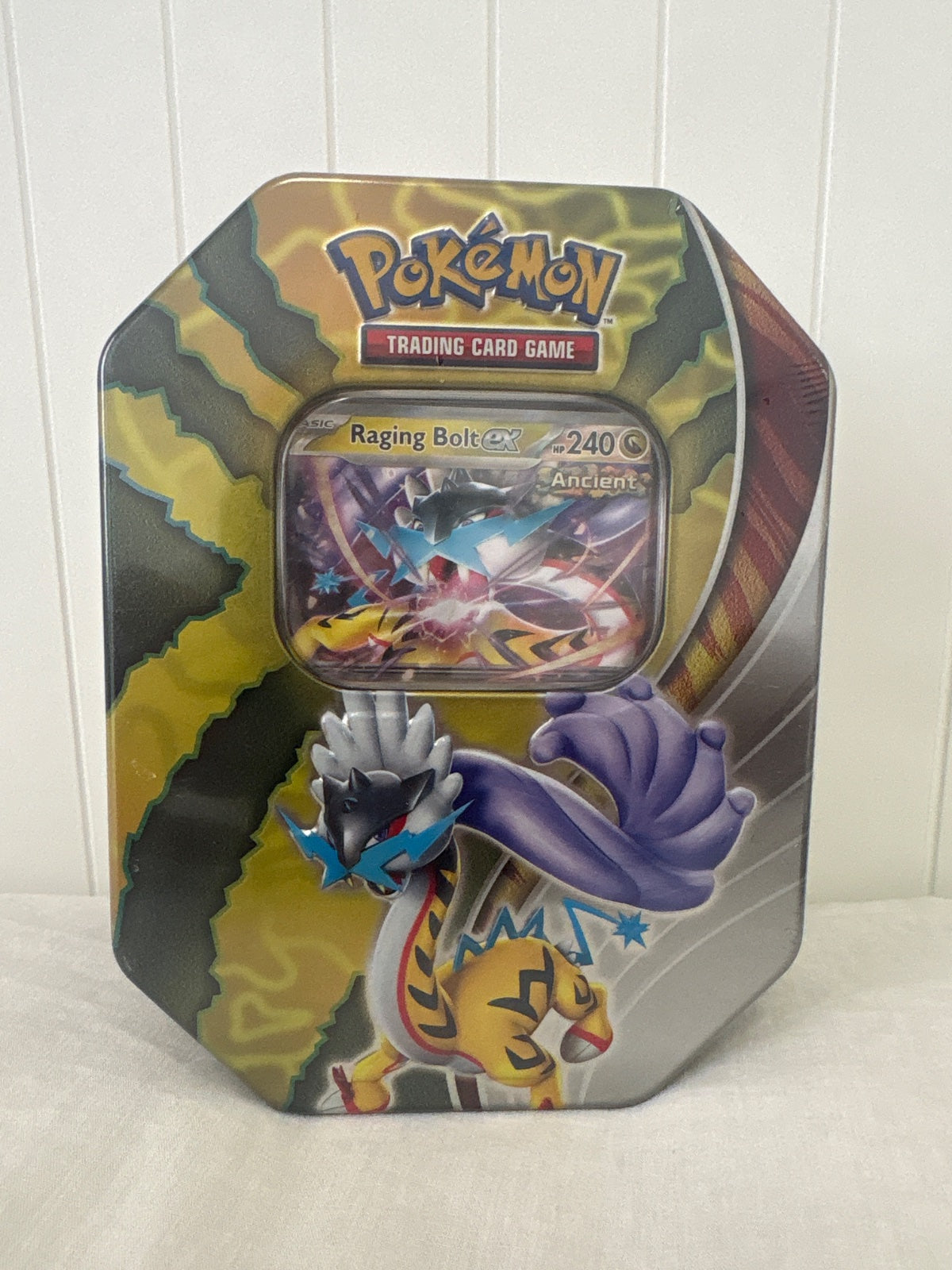 Paradox Destinies Tin [Raging Bolt ex] (Miscellaneous Cards & Products)