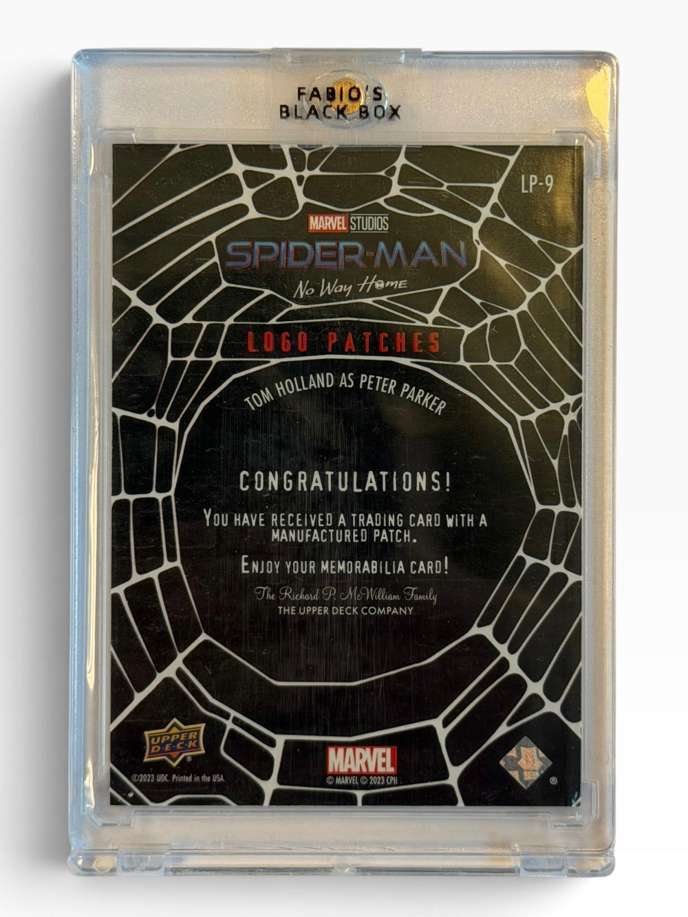 2023 Upper Deck Marvel Studios Spider-Man No Way Home Logo Patches
