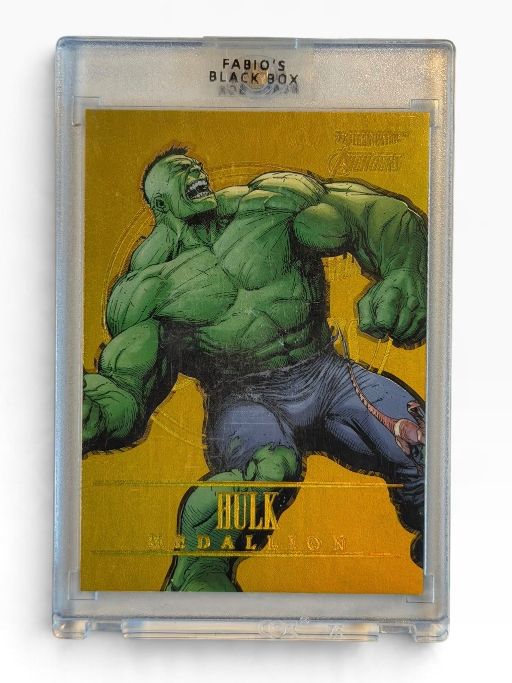 2022 Marvel Fleer Ultra Avengers Hulk Gold Medallion /200