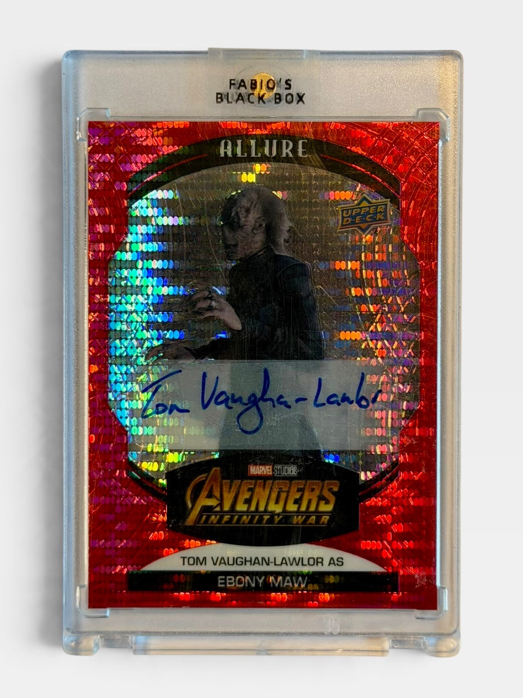 2022 Upper Deck Marvel Studios Allure Ebony Maw Tom Vaughan-Lawlor Auto