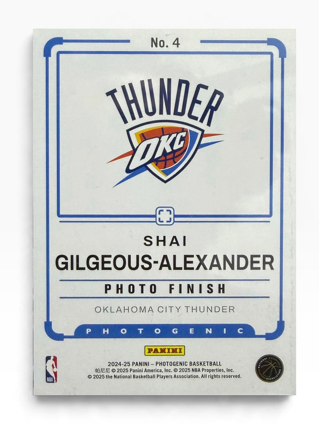 2024-25 Panini Photogenic Shai Gilgeous-Alexander Photo Finish Groovy /35