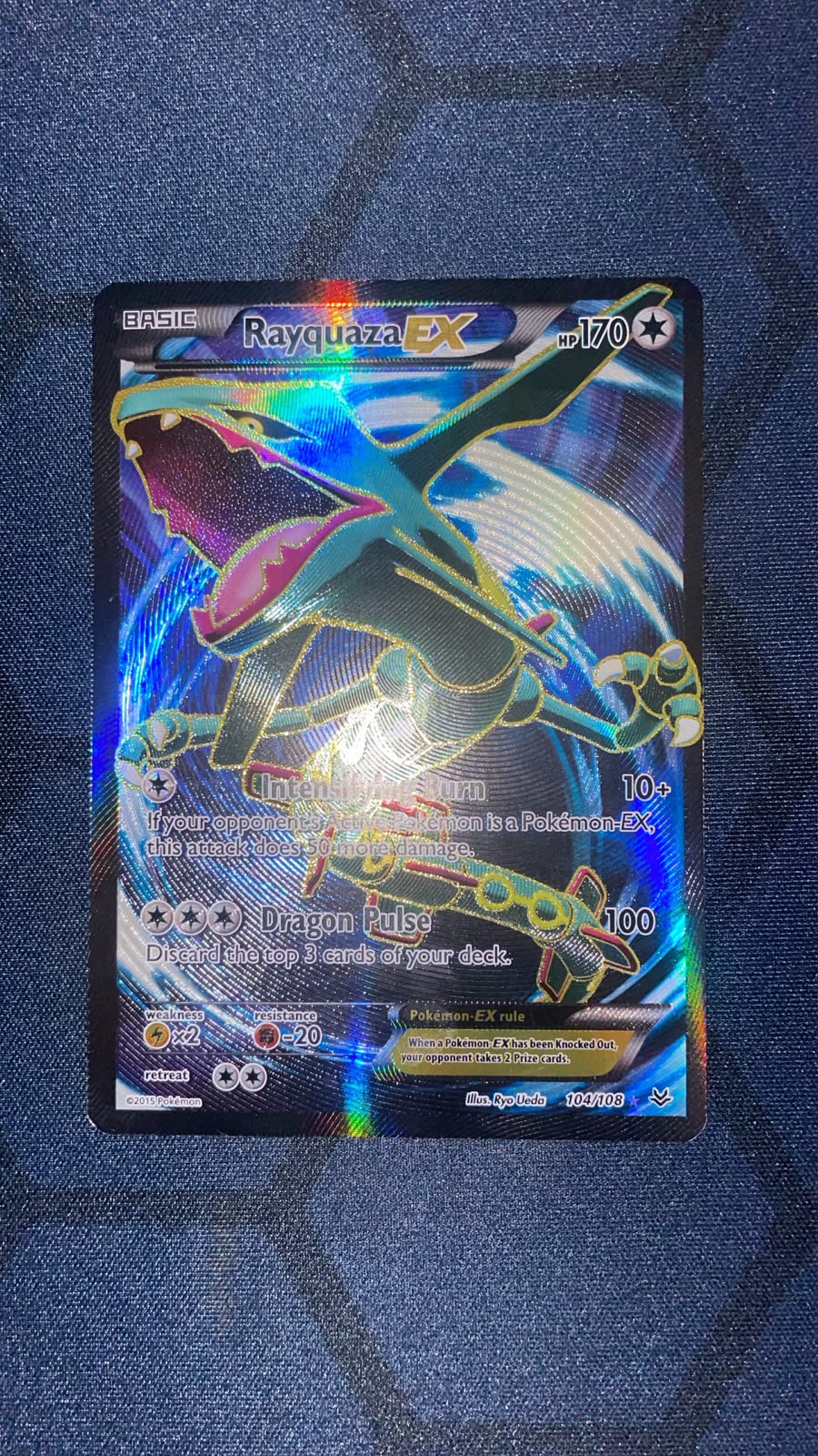 Rayquaza EX (104 Full Art) (Roaring Skies) - Excellent binder copy