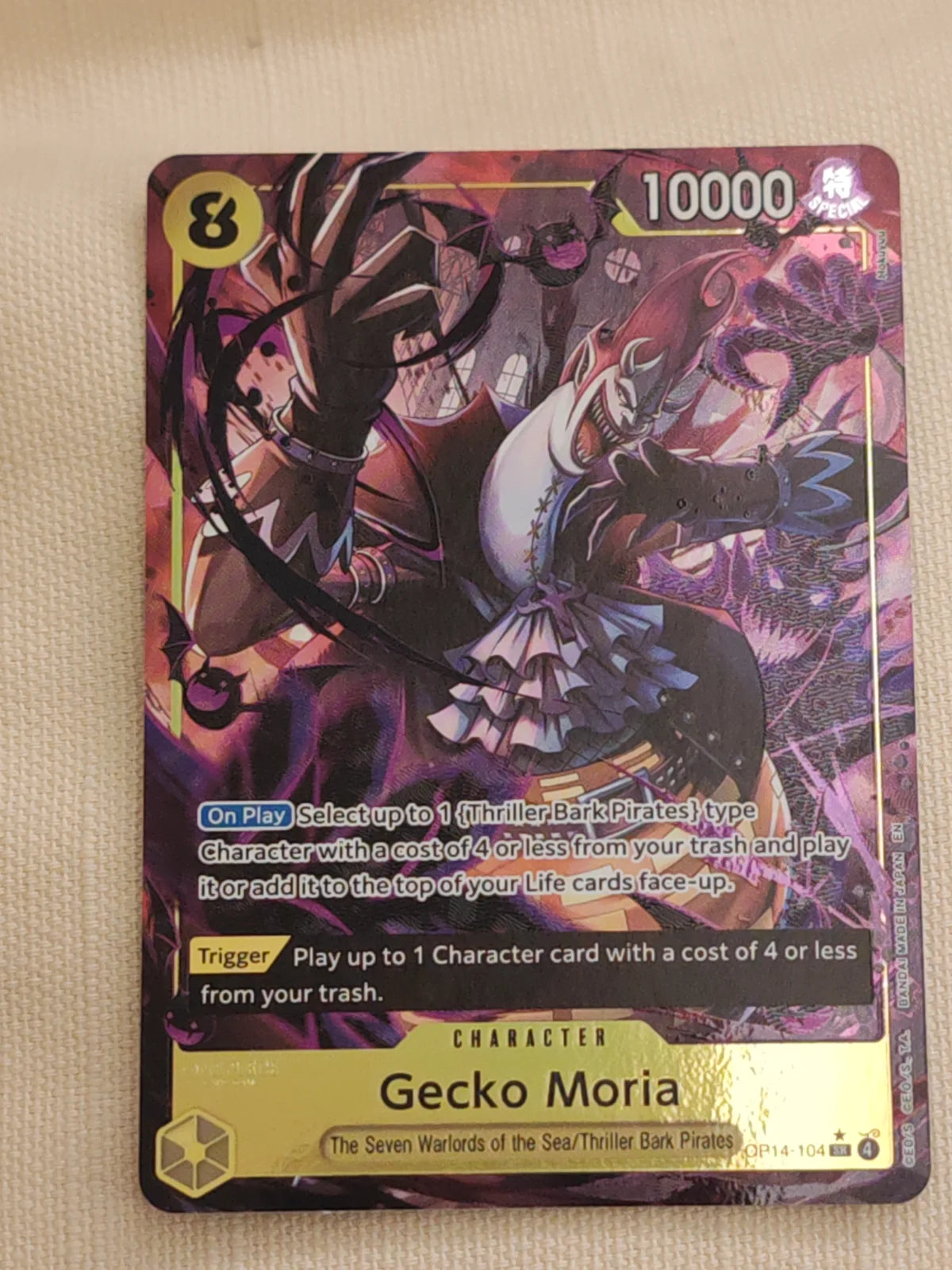 Gecko Moria - OP14-104 (Alternate Art) (The Azure Sea's Seven)