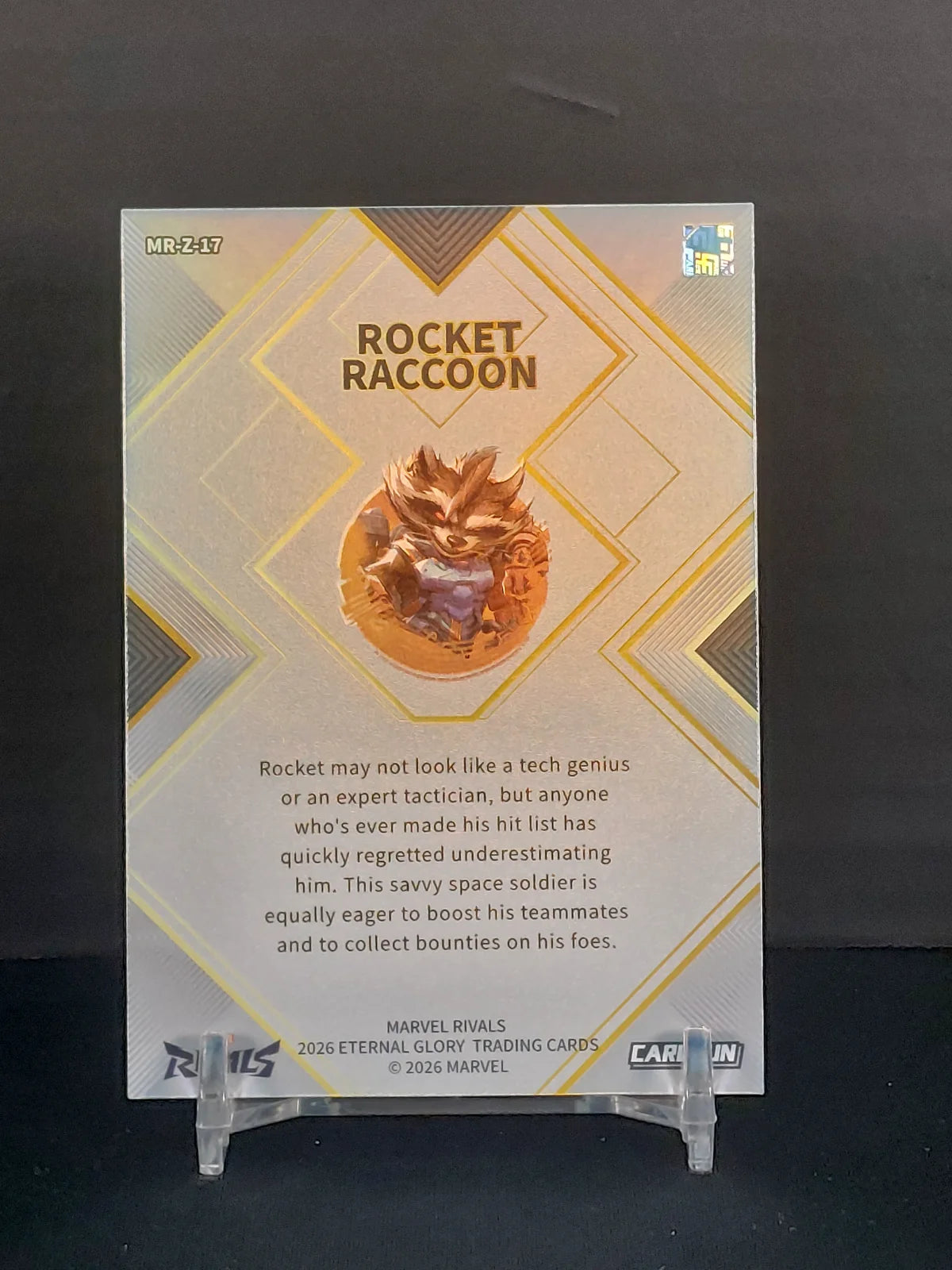ROCKET RACCOON Hero Debut Card 2026 CardFun Marvel Rivals: Eternal Glory