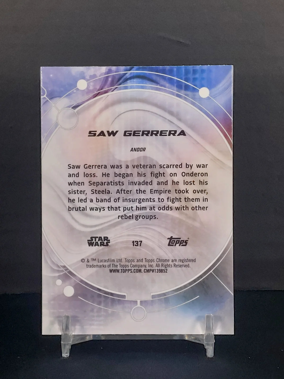 SAW GERRERA #137 - 2026 Topps Chrome Star Wars Raywave Refractor