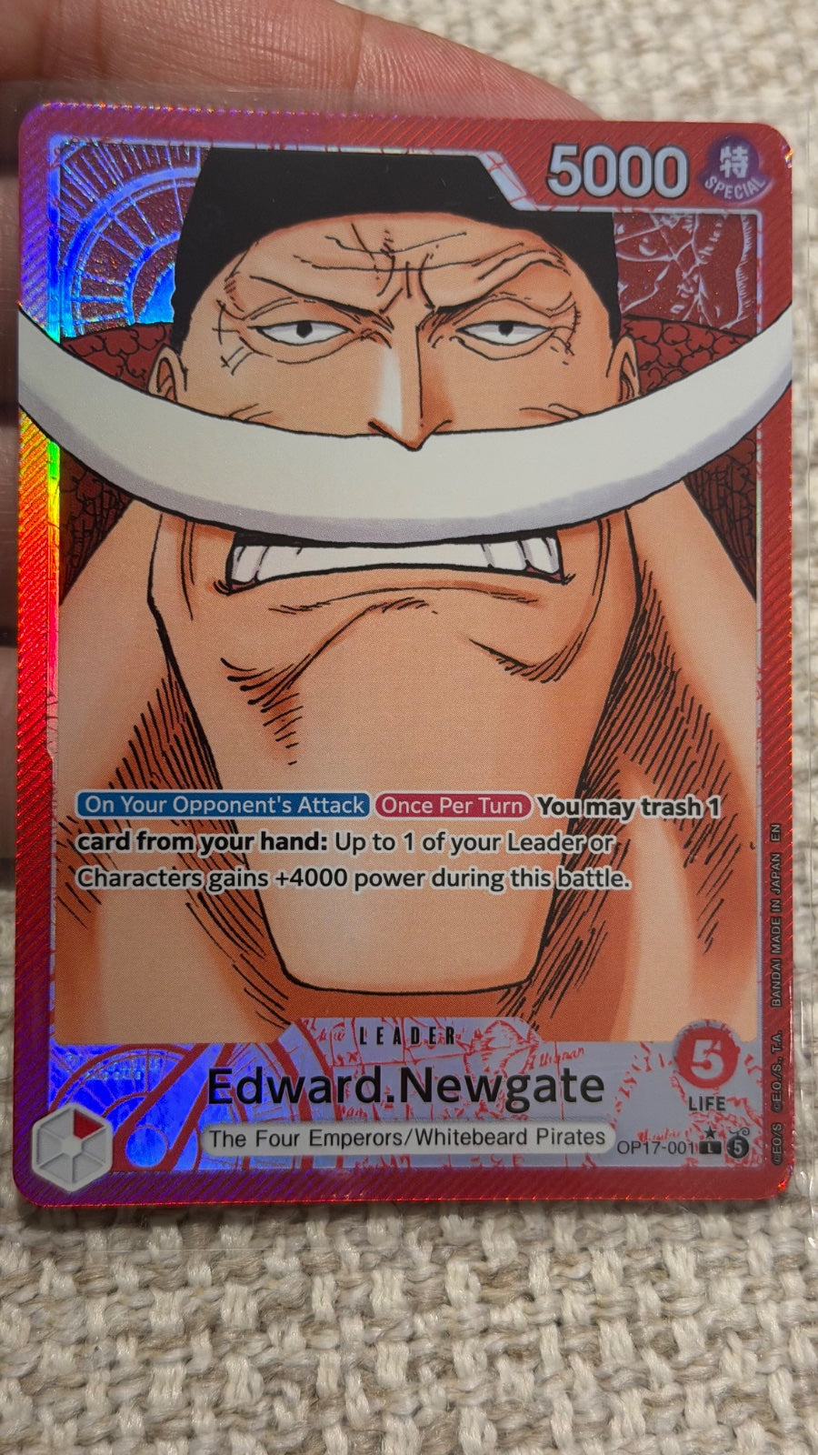 Edward.Newgate (001) (Alternate Art) OP02-001 (Paramount War)