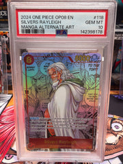 Silvers Rayleigh (Parallel) (Manga) OP08-118 (Two Legends) — PSA 10