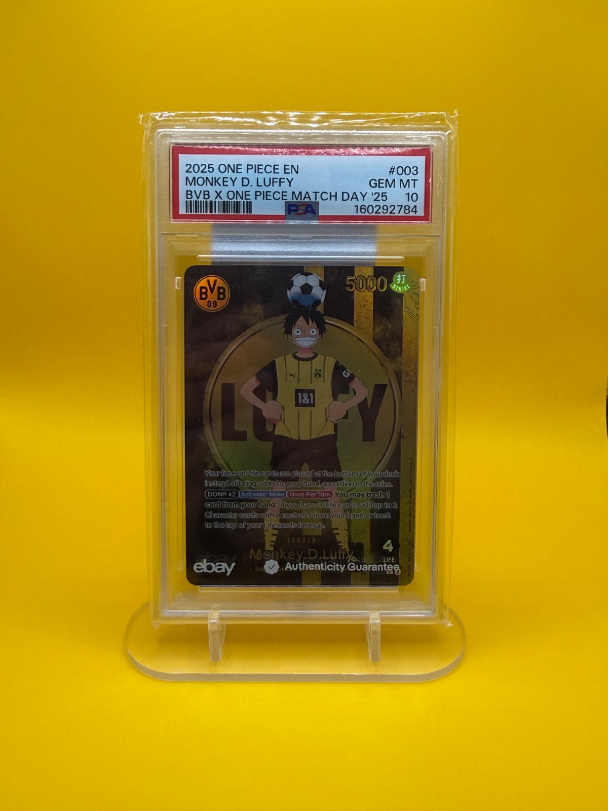 Monkey.D.Luffy (BVB x One Piece Campaign) ST13-003 (One Piece Promotion Cards) — PSA 10