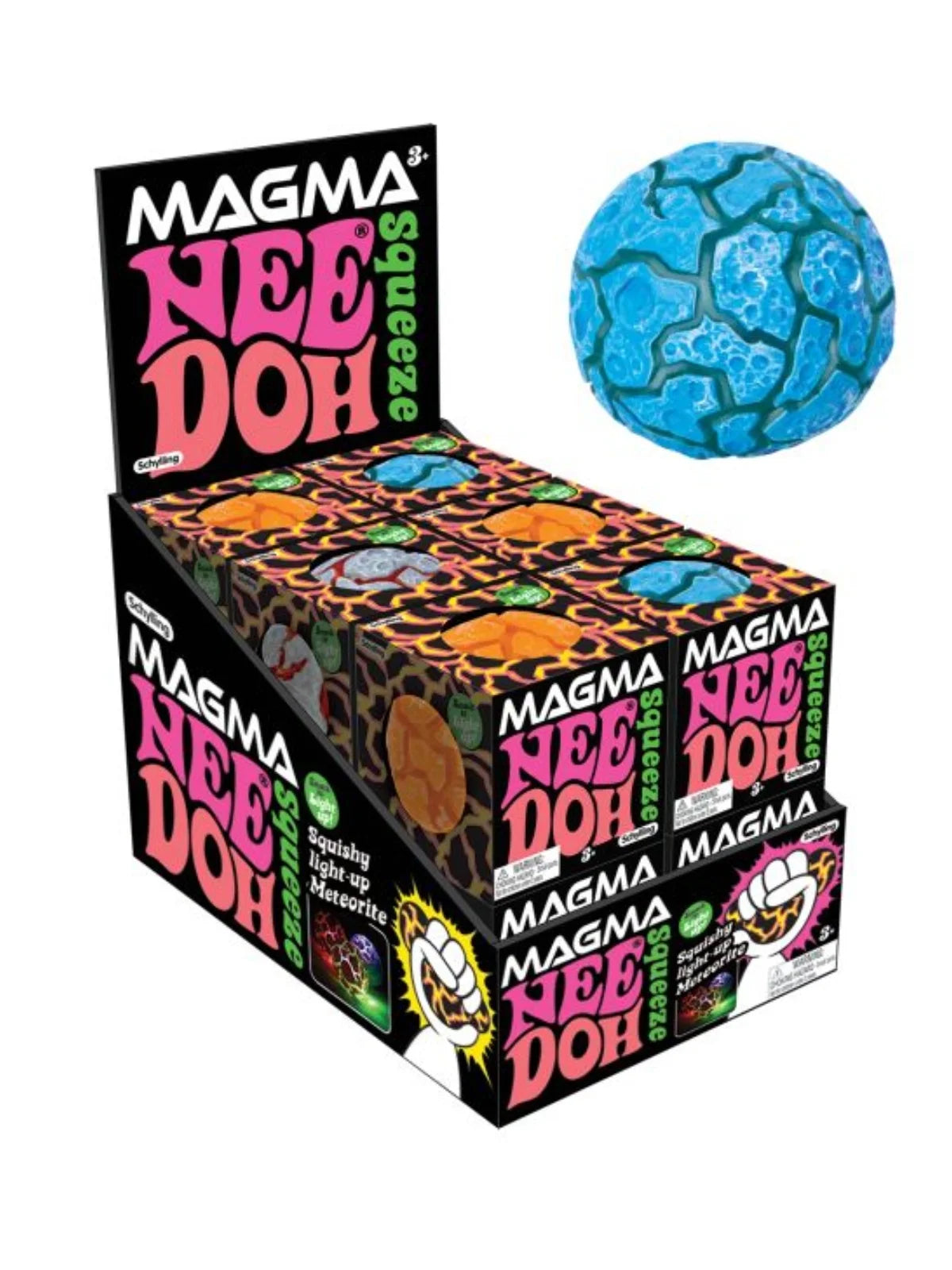NeeDoh Magma Light-Up Stress Ball – Sensory Squeeze Toy