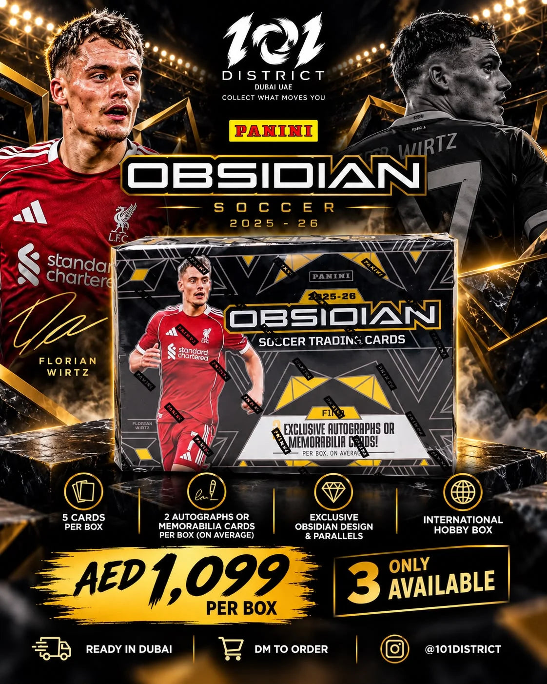 PANINI OBSIDIAN SOCCER 2025–26 — INTERNATIONAL HOBBY BO