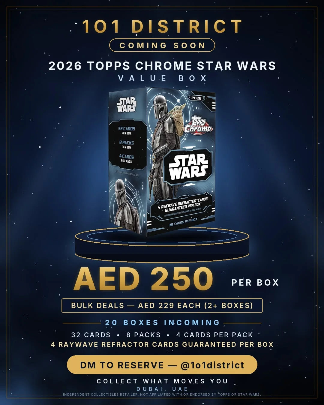 TOPPS CHROME STAR WARS VALUE BOX 2026