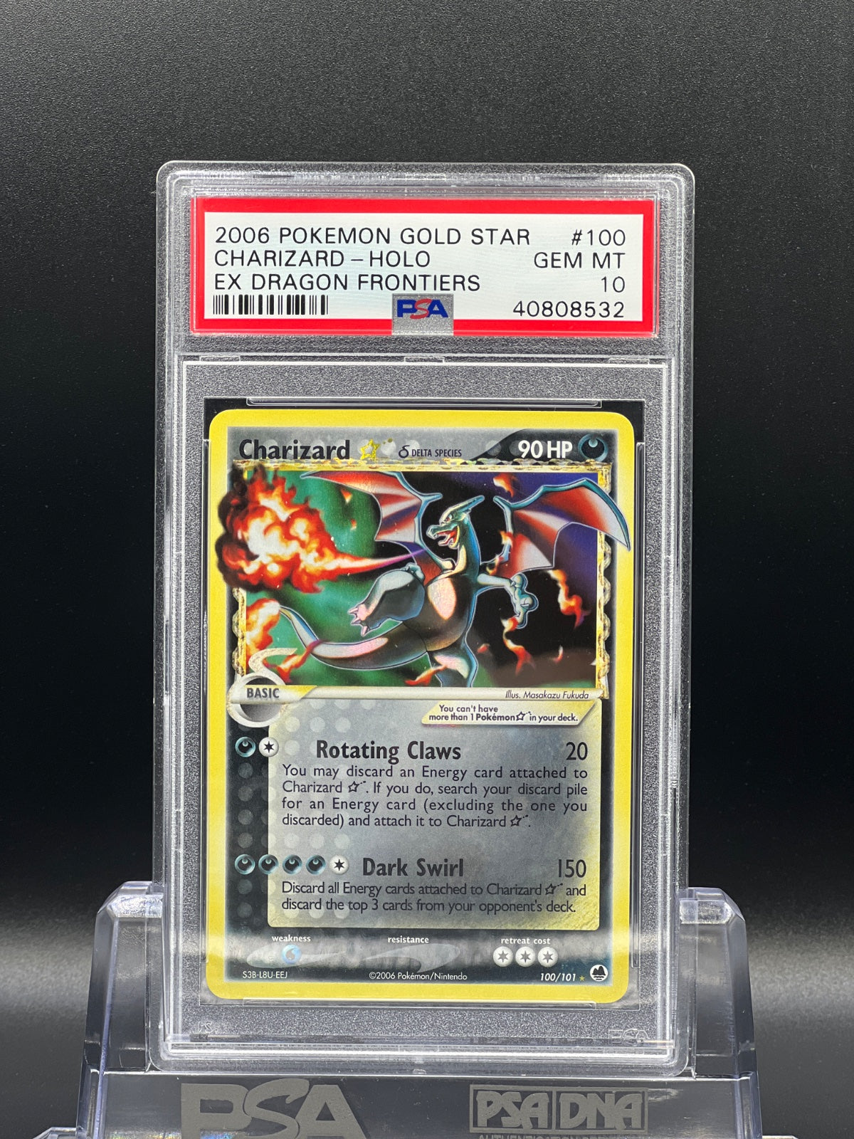 Charizard Gold Star (Delta Species) 100/101 (EX Dragon Frontiers) — PSA 10