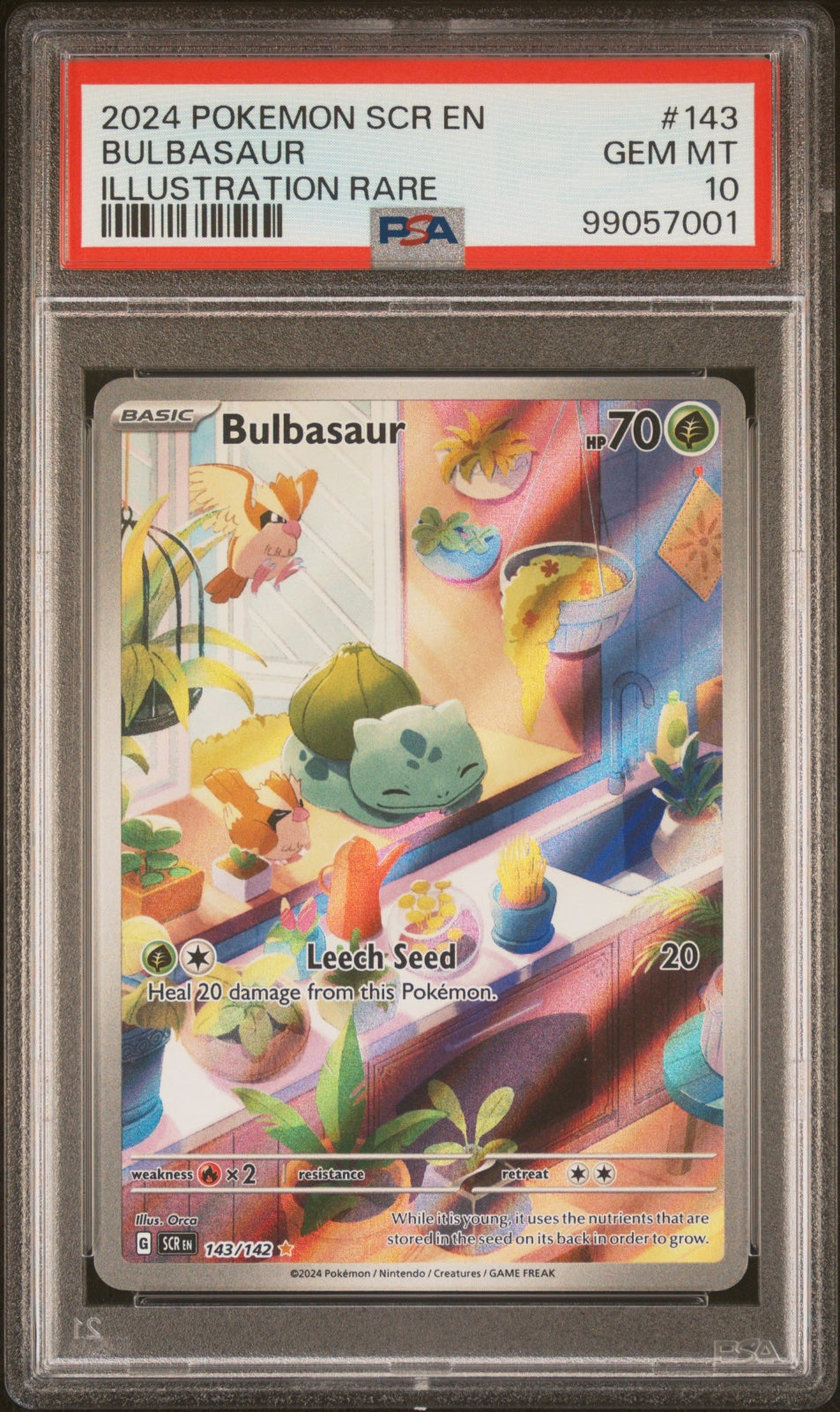 Bulbasaur 143/142 (Stellar Crown) — PSA 10