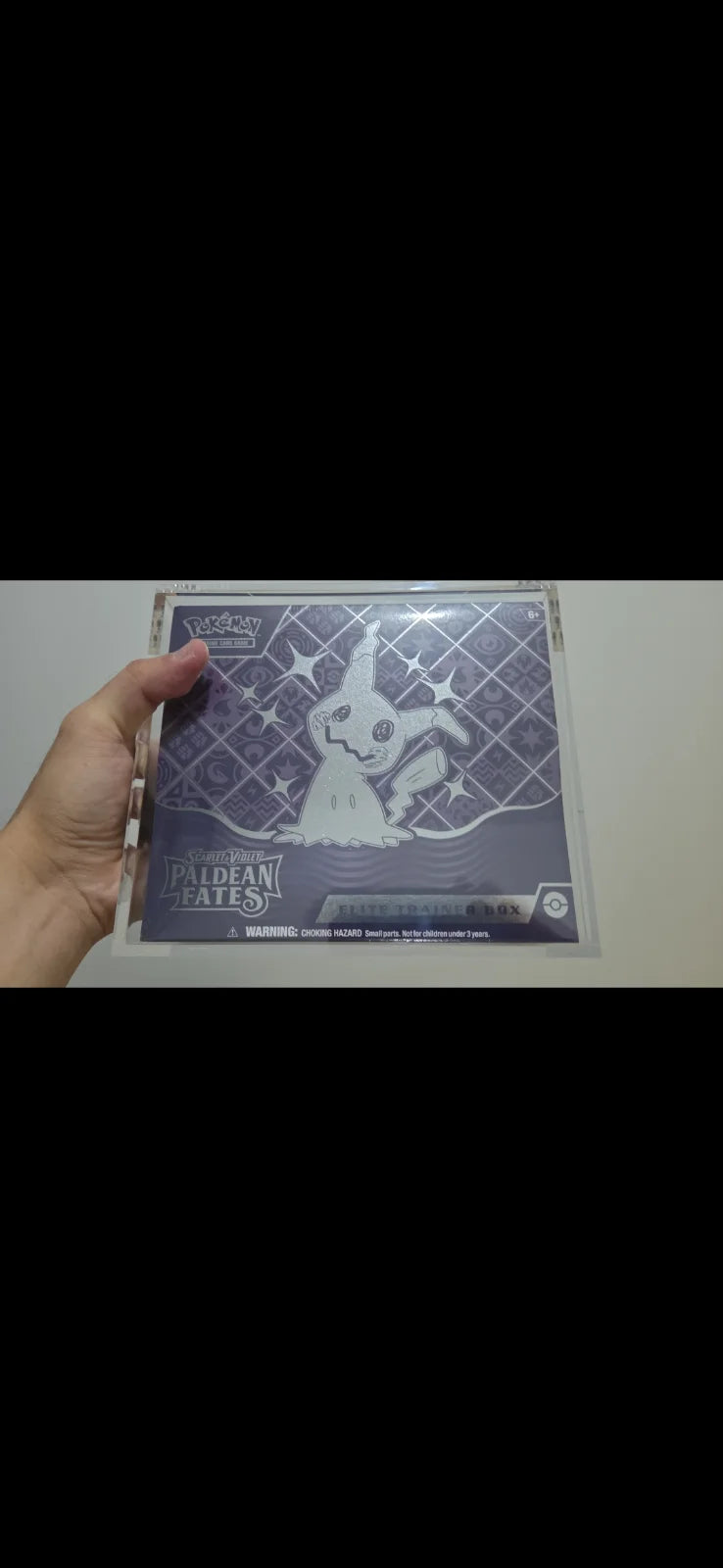 Paldean Fates Elite Trainer Box with acrylic
