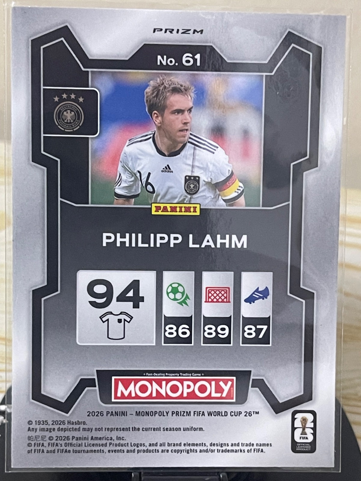Philipp Lahm in the Gold Cracked Ice parallel