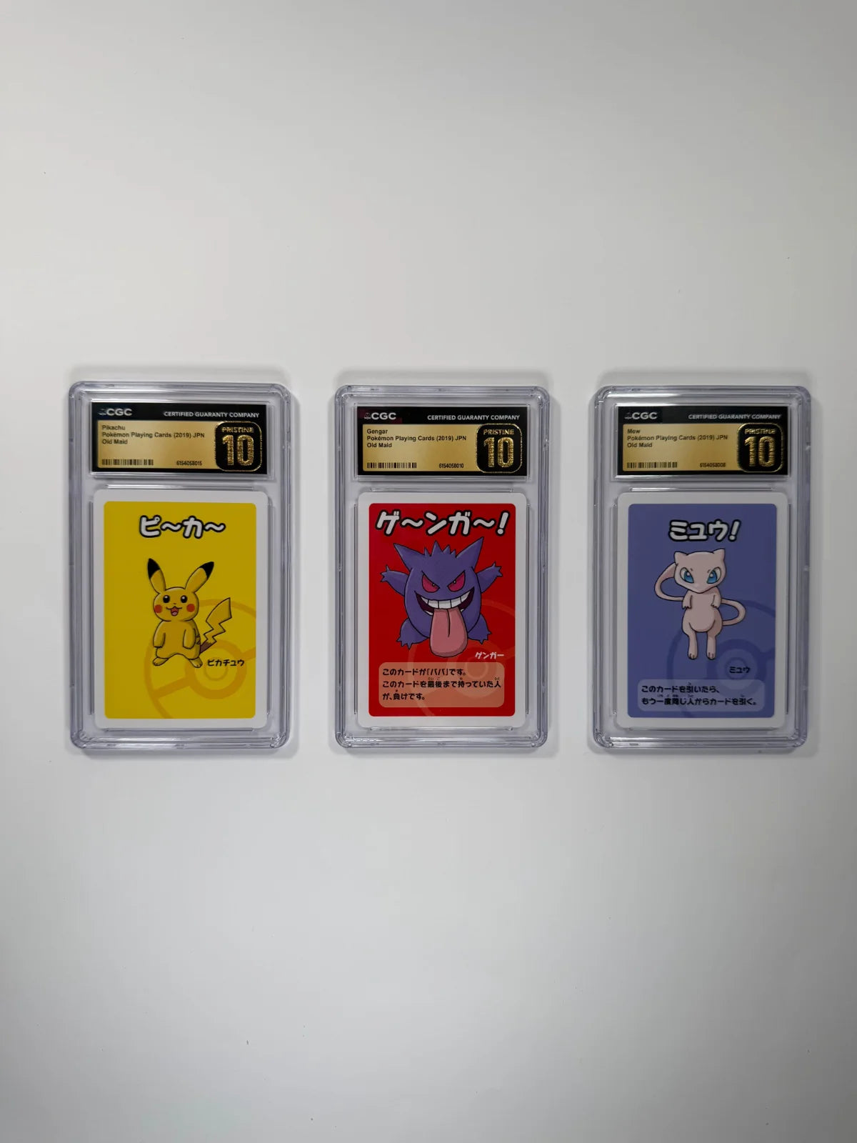 Pikachu, Mew & Gengar (Old Maid) Japanese CGC Pristine 10