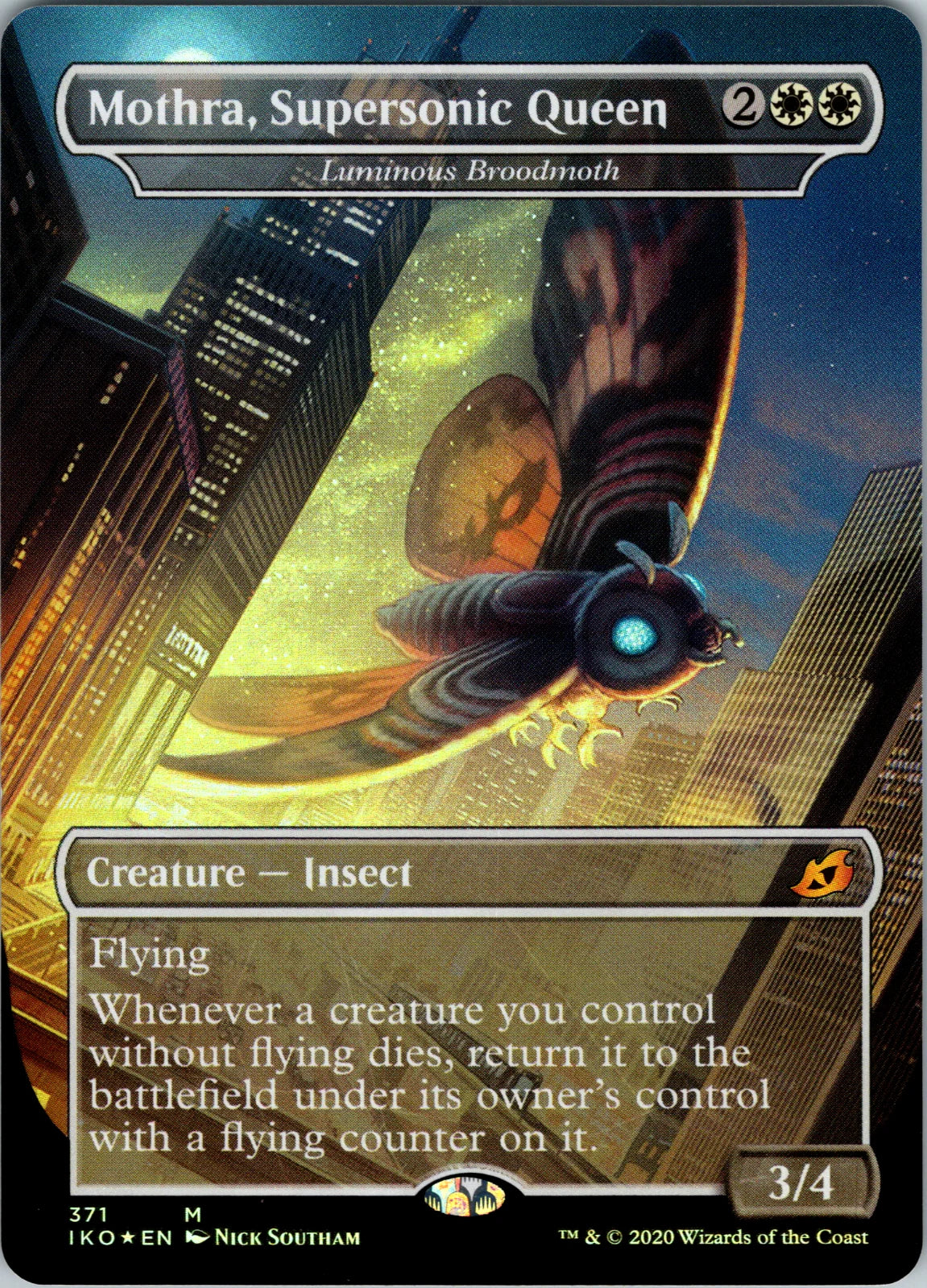 Mothra, Supersonic Queen - Luminous Broodmoth 371 · Foil (Ikoria: Lair of Behemoths)