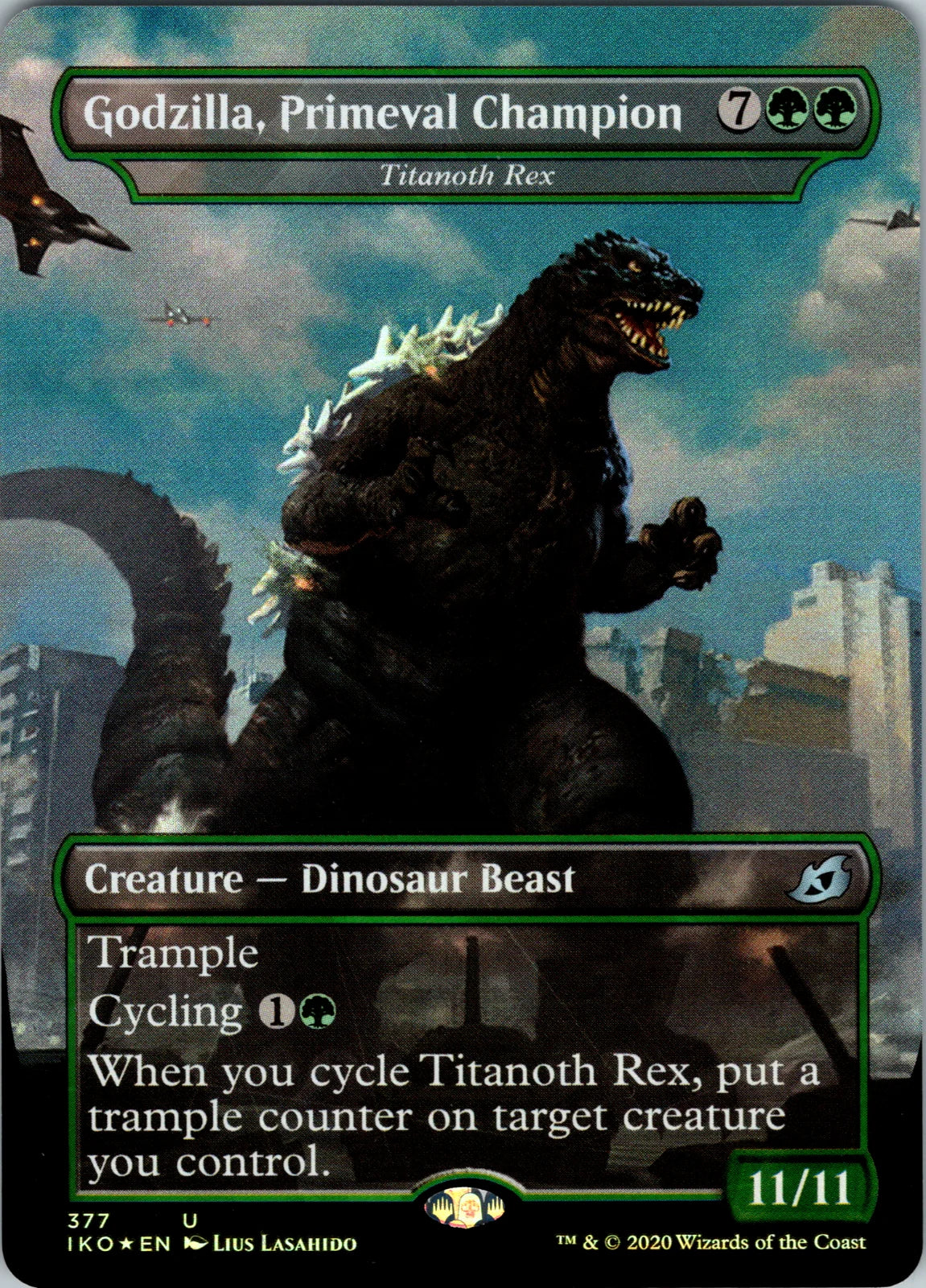 Godzilla, Primeval Champion - Titanoth Rex 377 · Foil (Ikoria: Lair of Behemoths)