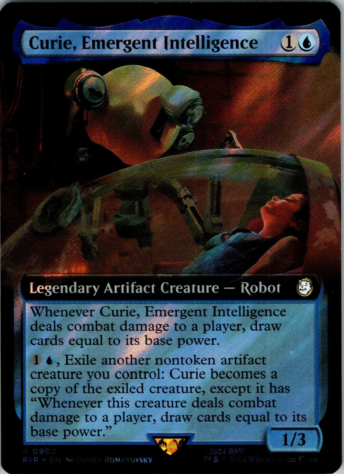 Curie, Emergent Intelligence (Extended Art) (Surge Foil) 902 (Universes Beyond: Fallout)