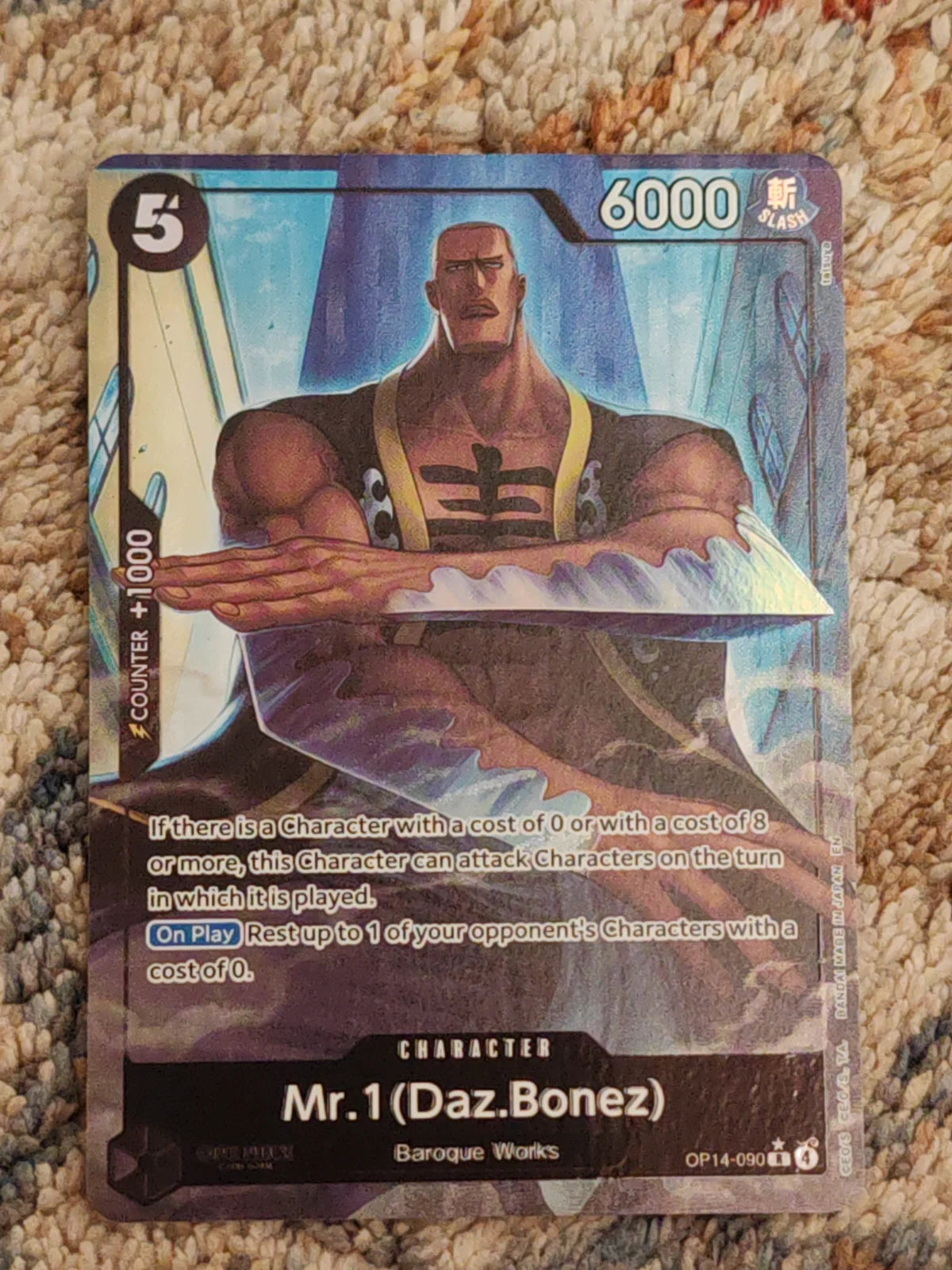 Mr.1 (Daz.Bonez) (Alternate Art) OP14-090 (The Azure Sea's Seven)