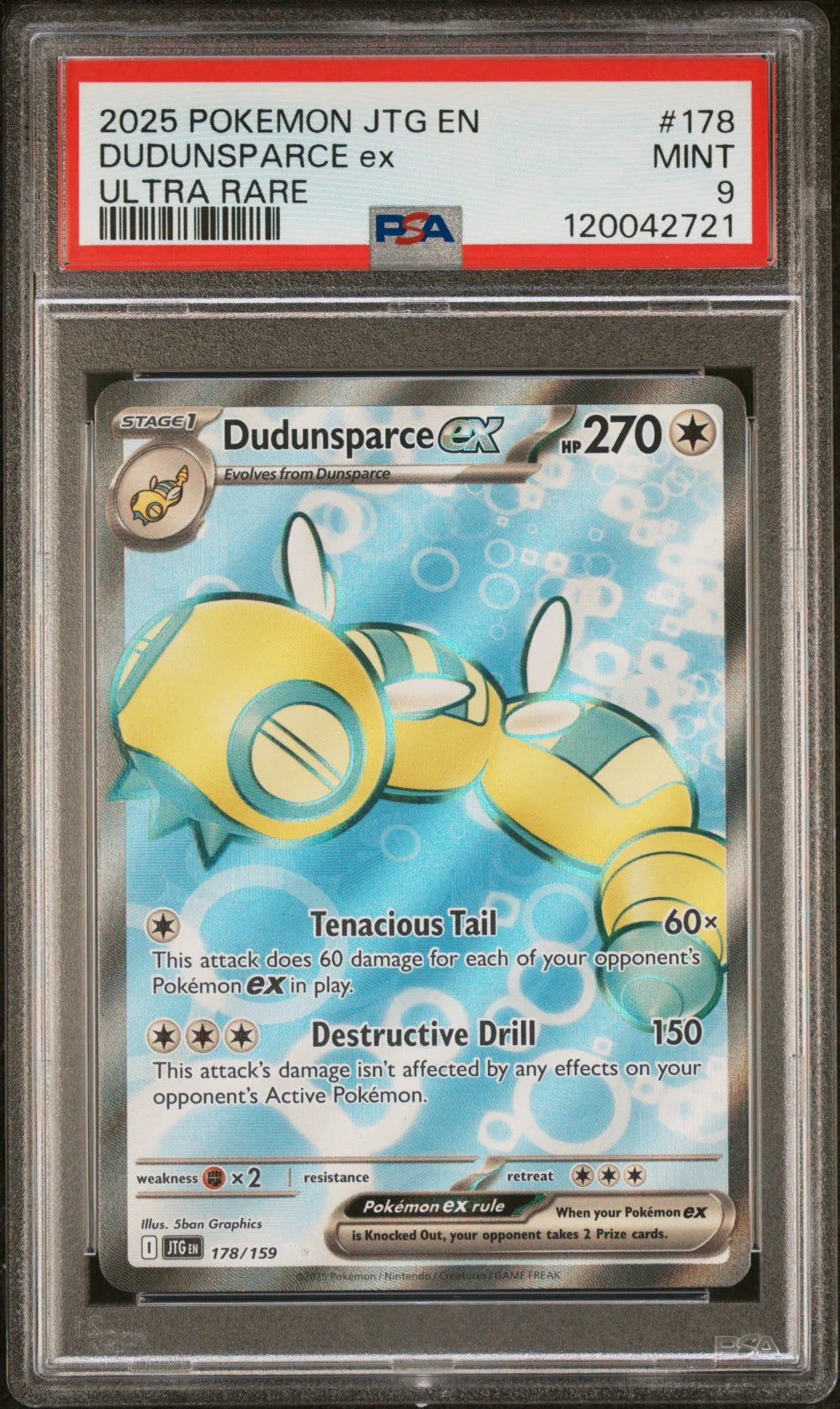 Dudunsparce ex 178/159 (Journey Together) — PSA 9