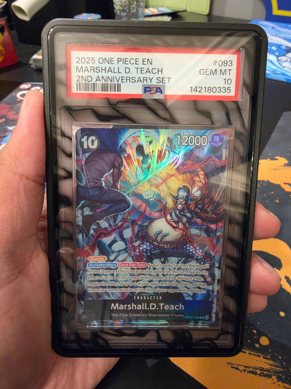 Marshall.D.Teach (093) (English Version 2nd Anniversary Set) OP09-093 (One Piece Promotion Cards) — PSA 10