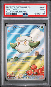 Cottonee 090/086 (White Flare) — PSA 9