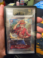 Monkey D Luffy [Store Championship] (JP) P-001 (One Piece Promotion Cards (JP)) — BGS 10 (Black Label)