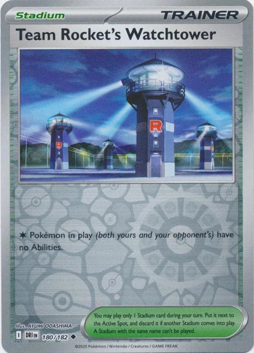 Team Rocket's Watchtower 180/182 · Reverse Holofoil (Destined Rivals)