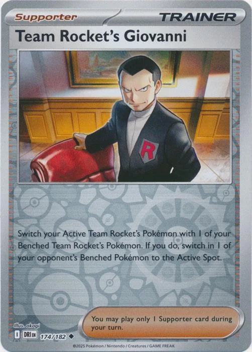 Team Rocket's Giovanni 174/182 · Reverse Holofoil (Destined Rivals)