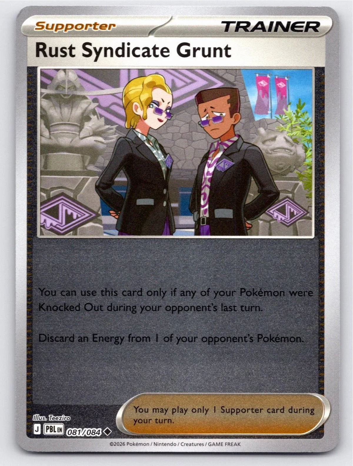 Rust Syndicate Grunt 081/084 · Reverse Holofoil (Pitch Black)