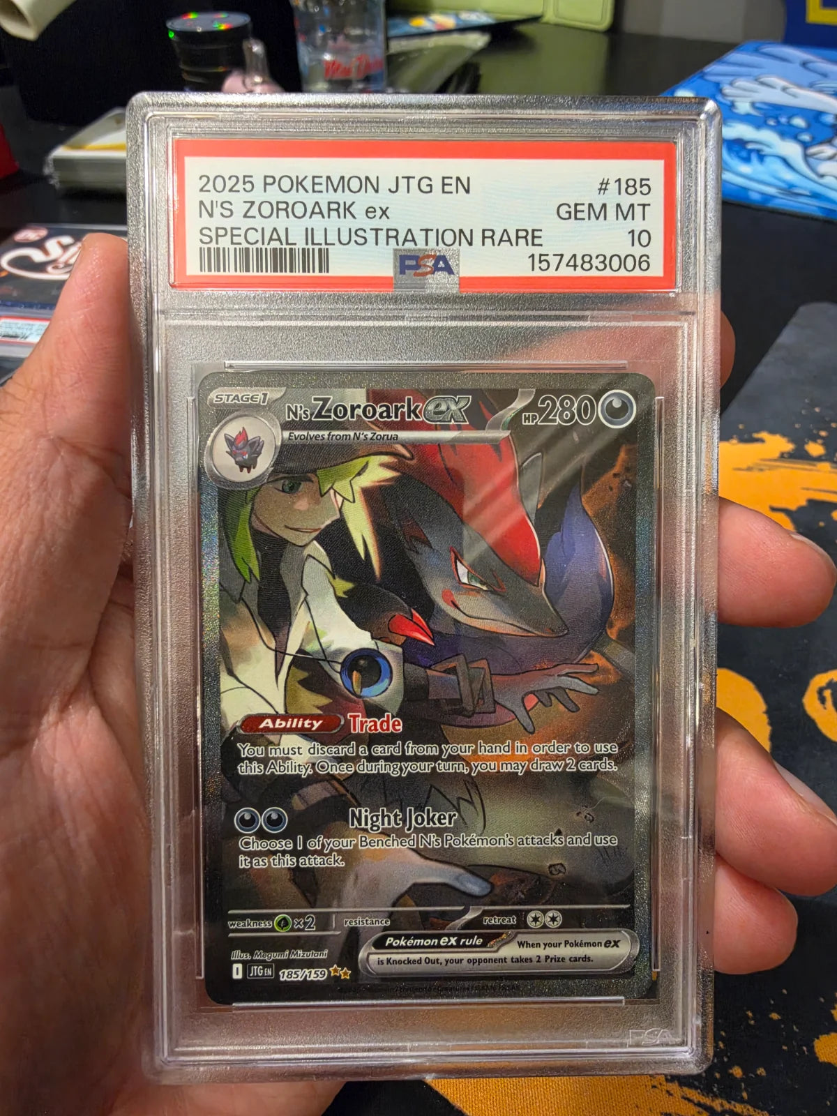 N's Zoroark ex 185/159 (Journey Together) — PSA 10