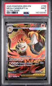 Mega Camerupt ex 156/132 (Mega Evolution) — PSA 9