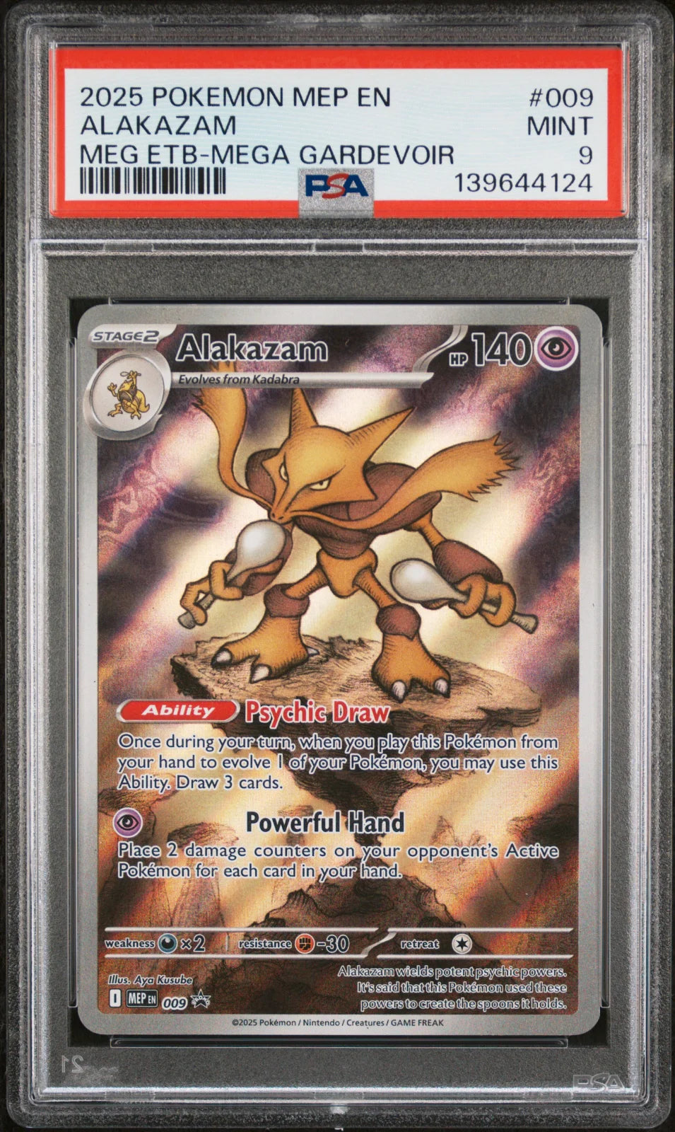 Alakazam 009 (Mega Evolution Promos) — PSA 9
