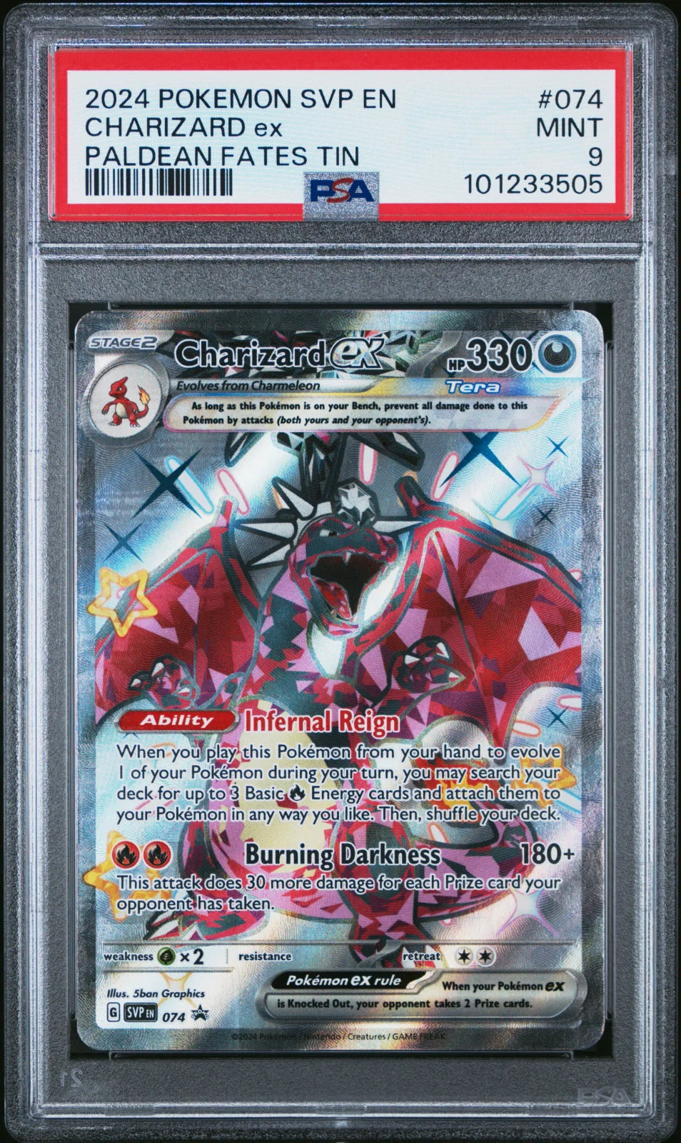 Charizard ex 074 (Scarlet & Violet Promo) — PSA 9