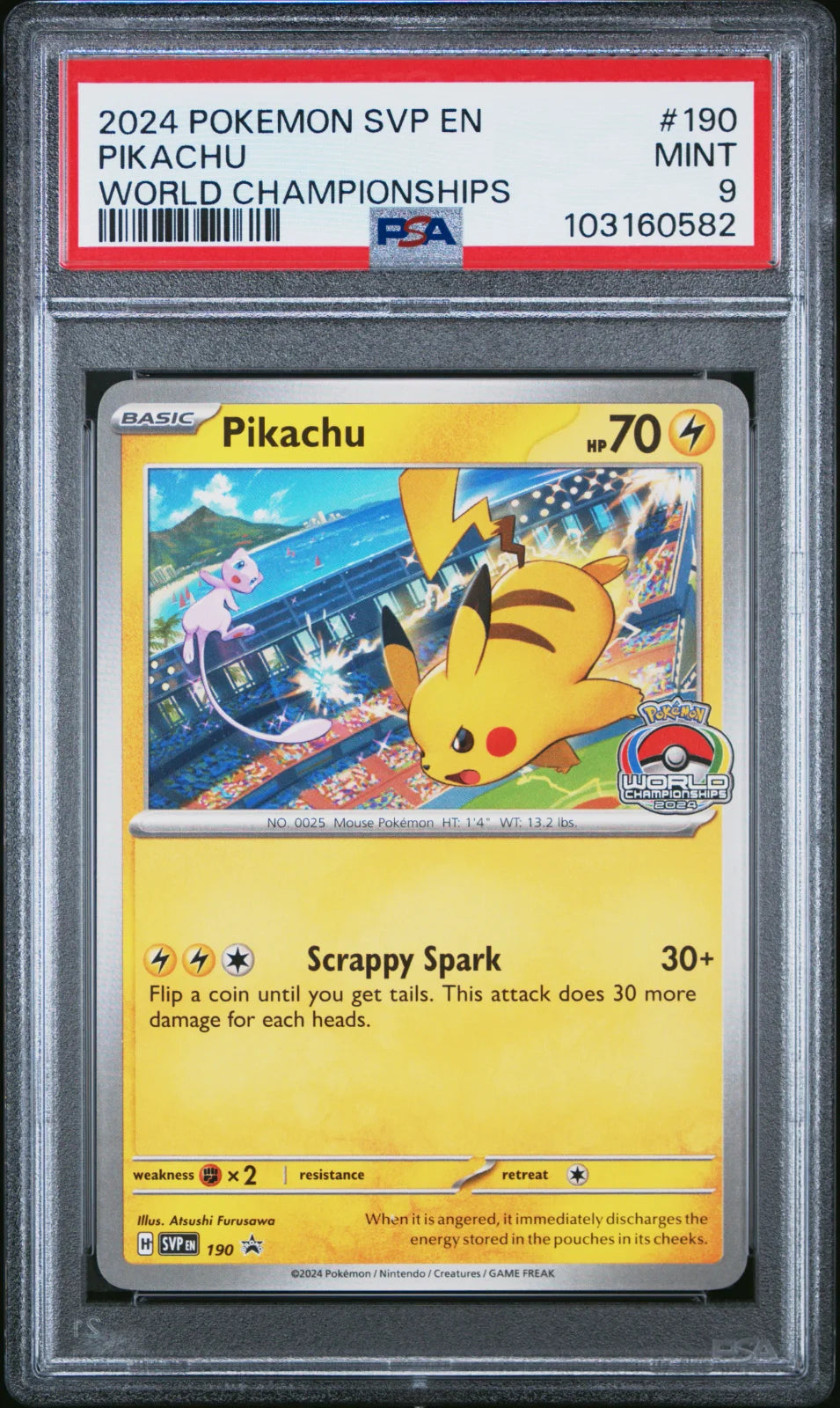 Pikachu 190 (Scarlet & Violet Promo) — PSA 9