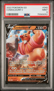 Conkeldurr V 040/078 (Pokemon Go) — PSA 9