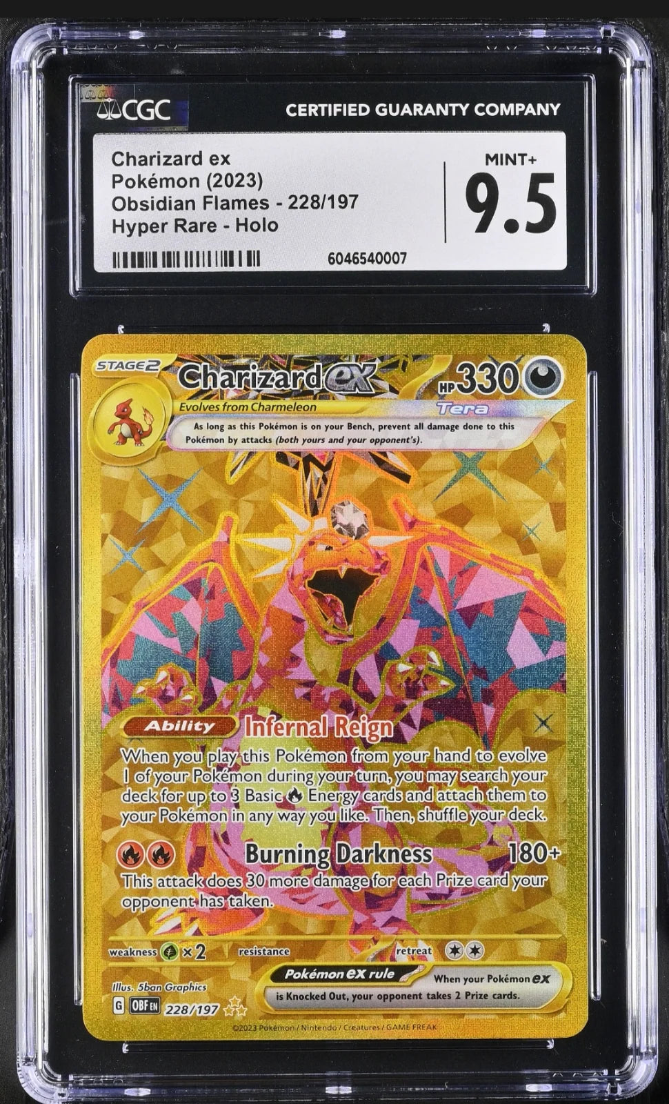Charizard ex 228/197 (Obsidian Flames) — CGC 9.5
