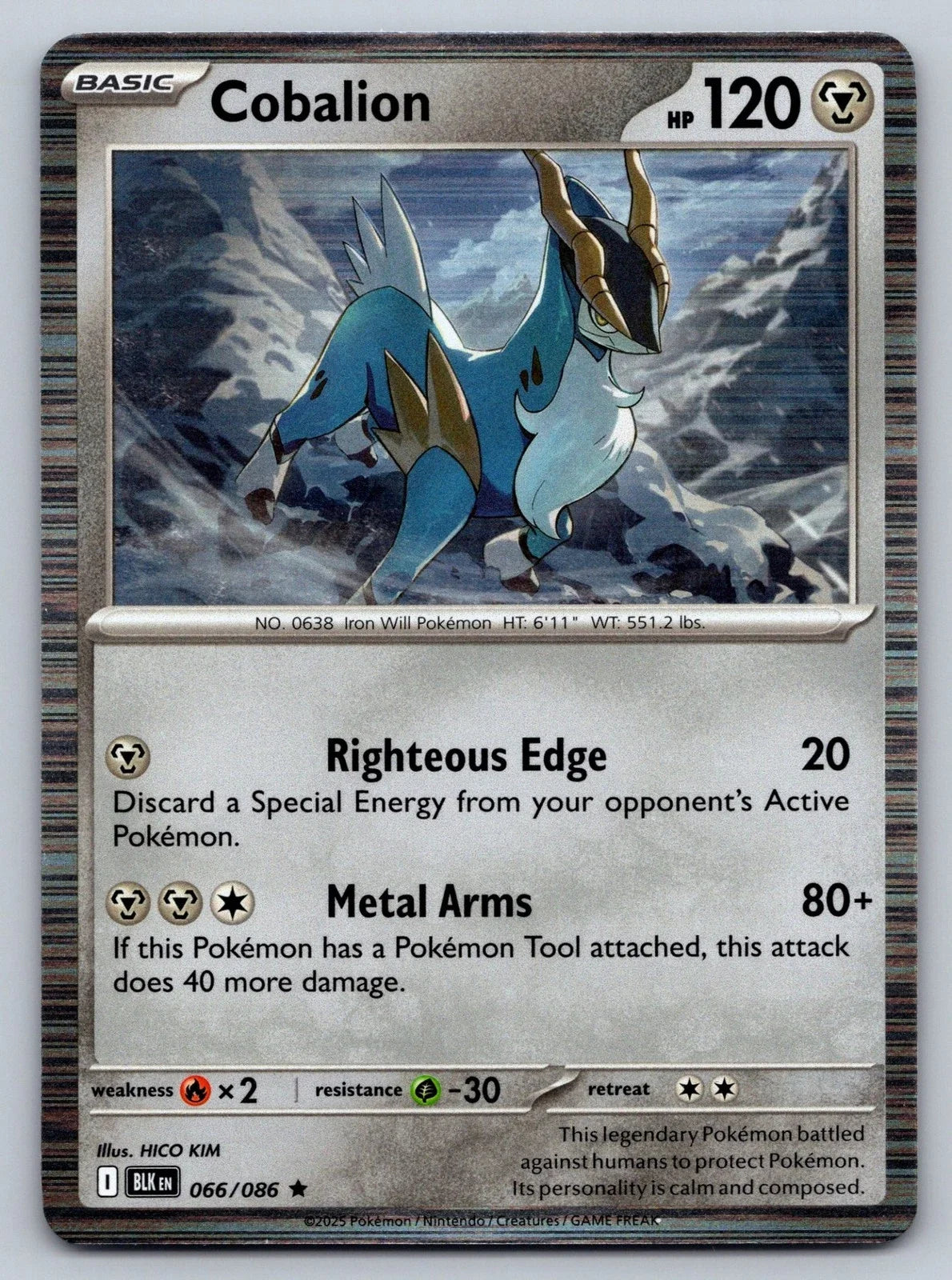 Cobalion 066/086 · Holofoil (Black Bolt)