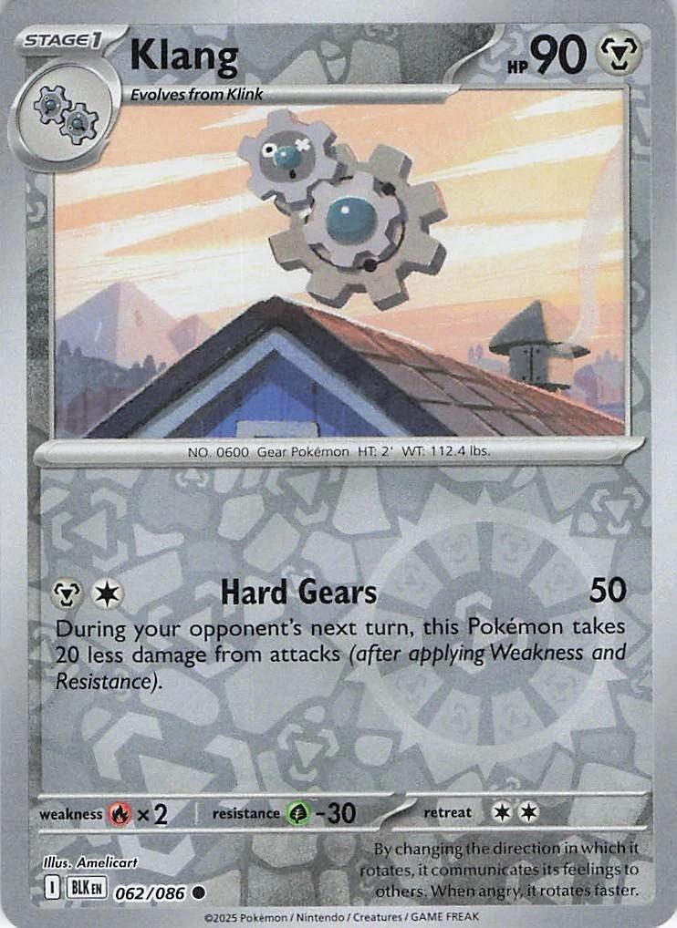 Klang 062/086 · Reverse Holofoil (Black Bolt)