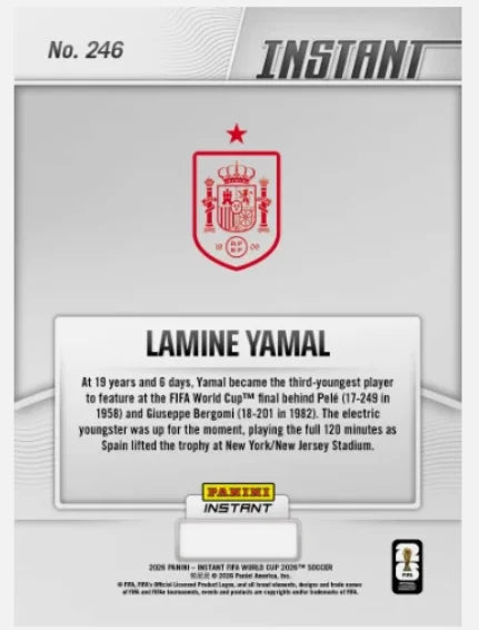 Lamine Yamal - 2026 Panini Instant FIFA World Cup
