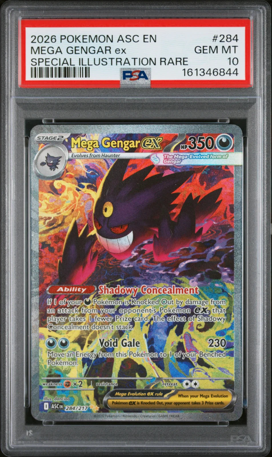 Mega Gengar ex 284/217 (Ascended Heroes) — PSA 10
