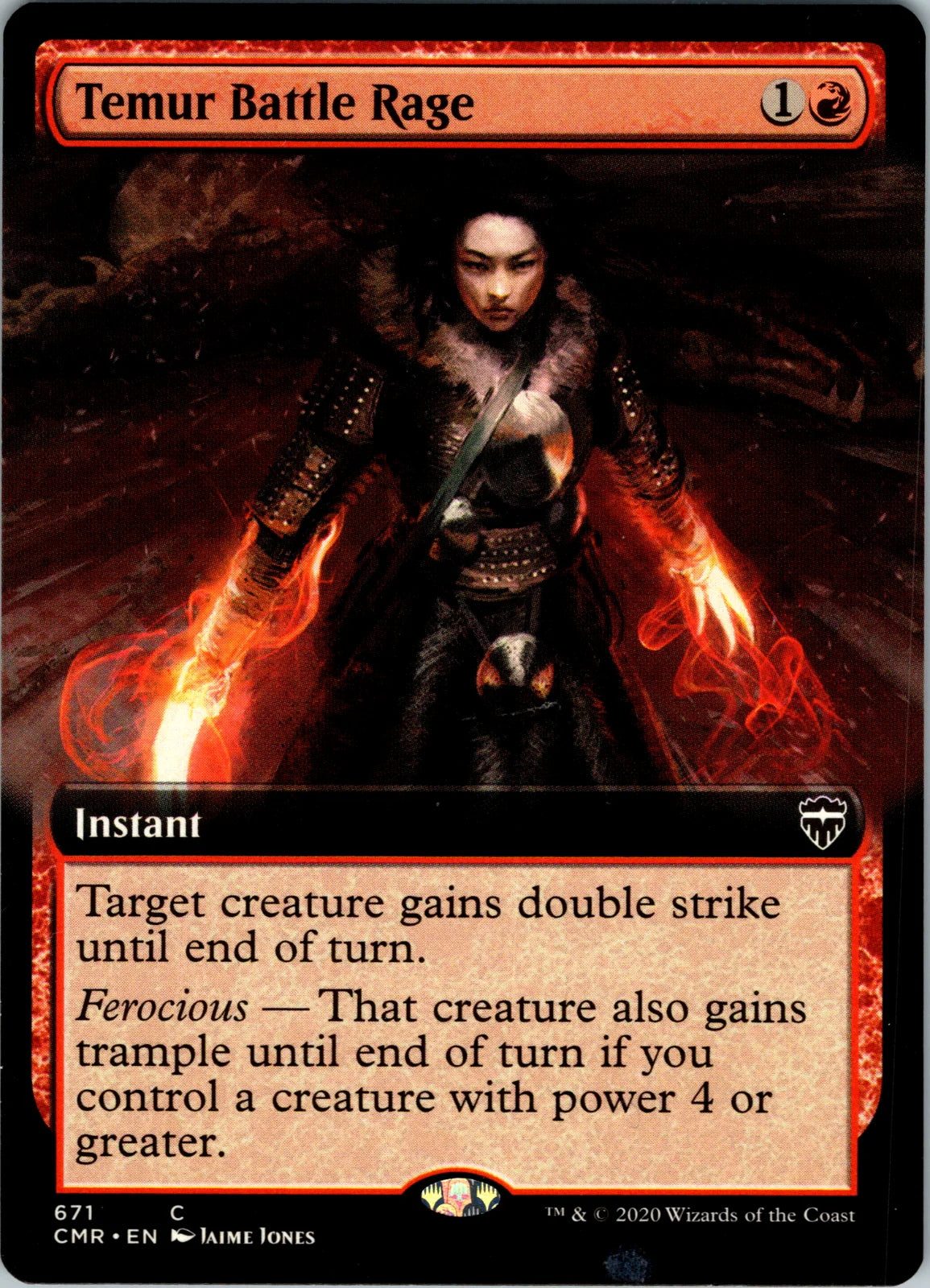 Temur Battle Rage (Extended Art) 671 · Normal (Commander Legends)